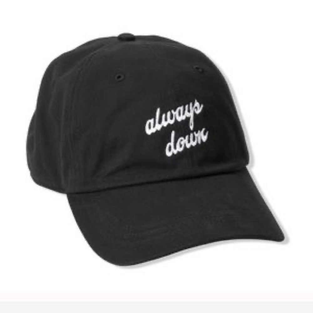 PINK Always Down Black Baseball Hat